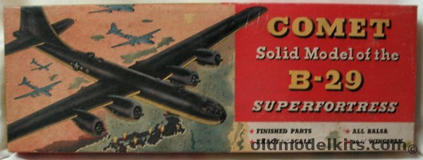 Comet 1/64 Boeing B-29 Superfortress 25.5 inch Wing Span Solid Model, M3 plastic model kit